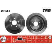 TRW Bremsscheibe LUC DF4353 hinten, belüftet, 1 Stück
