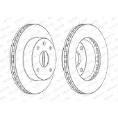 FERODO Bremsscheiben DDF1257C vorne, belüftet, 2 Stück