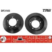 TRW Bremsscheibe DF3165 vorne, belüftet, 1 Stück