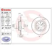 Brembo Bremsscheibe 08.D223.11, hinten, voll, 1 Stück