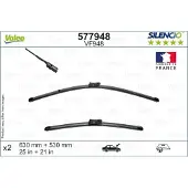 Valeo SILENCIO Scheibenwischer Wischblatt Vorne für SKODA Kodiaq (NS7) Rahmenlos