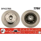 TRW Bremsscheibe LUC DF4227BS hinten, voll, 1 Stück