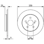Bosch Bremsscheibe 0 986 479 721 hinten, voll, 1 Stück
