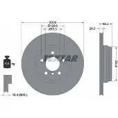 Textar Bremsscheibe 92241903 hinten, belüftet, 1 Stück