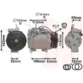 VAN WEZEL Kompressor, Klimaanlage *** IR PLUS *** 2500K238