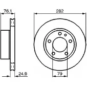 Bosch Bremsscheibe 0 986 478 217 vorne, belüftet, hochkarbonisiert, 1 Stück