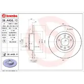Brembo Bremsscheibe 08.A456.11, hinten, voll, 1 Stück