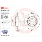 Brembo Bremsscheibe 08b58610 282mm 12mm für HONDA