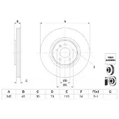 Bosch Bremsscheibe 0 986 479 G69, 1 Stück