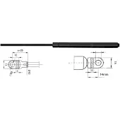 METZGER Gasfeder Motorhaubendämpfer 668mm für AUDI 80 Limousine (8C2, B4) 375N 2110213