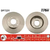 TRW Bremsscheibe DF7231 vorne, belüftet, 1 Stück