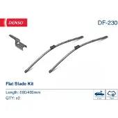 Denso Flachwischer-Set DF-230 (600/480 mm, Rechtslenker): Zwei leise, langlebige