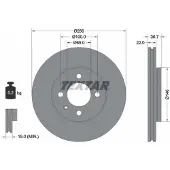 Textar Bremsscheibe 92287003 vorne, belüftet, 1 Stück