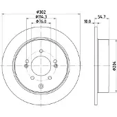 Hella Bremsscheibe Hinterachse Voll [Hersteller-Nr. 8DD355126-911] für Hyundai, Kia