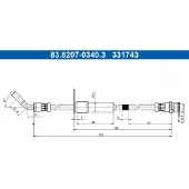 Ate Bremsschlauch 83.8207-0340.3 für Ford Puma