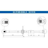 Ate Bremsschlauch 24.5140-0464.3 für Ford Kuga II