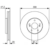 Bosch Bremsscheibe 0 986 479 R47, 1 Stück