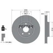 Textar Bremsscheibe 92163903 vorne, belüftet, 1 Stück
