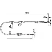 Bosch Seilzug, Feststellbremse [Hersteller-Nr. 1987482272] für Mitsubishi, Smart