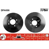 TRW Bremsscheibe DF4496 vorne, belüftet, 1 Stück