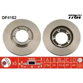 TRW Bremsscheibe DF4102 vorne, belüftet, 1 Stück