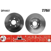 TRW Bremsscheibe LUC DF4407 hinten, voll, 1 Stück