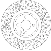TRW Bremsscheibe DF6930S vorne, perforiert, geschlitzt, hochkarbonisiert, 1 Stück