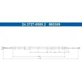 Ate Seilzug Feststellbremse 24.3727-0589.2 für Fiat Ducato