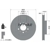 Textar Bremsscheibe 92066700, vorne, belüftet , 1 Stück
