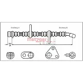 METZGER Autoteile Bremsschlauch [Hersteller-Nr. 4113501] für Honda