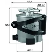 MAHLE ORIGINAL Kraftstofffilter MAHLE KLH 44/25