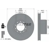 Textar Bremsscheibe 93186700, 1 Stück