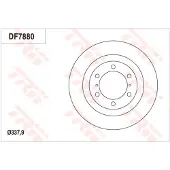 TRW Bremsscheibe DF7880S vorne, belüftet, 1 Stück