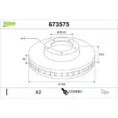 Valeo Bremsscheibe COATED 673575