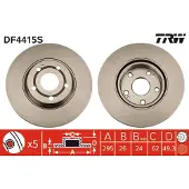 TRW Bremsscheibe DF4415S vorne, belüftet, hochkarbonisiert, 1 Stück