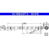 Ate Bremsschlauch 83.7838-0377.3, Links