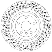 TRW Bremsscheibe DF6835S hinten, perforiert, geschlitzt, 1 Stück
