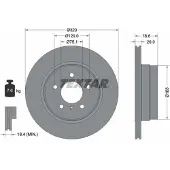 Textar Bremsscheibe 92161103 hinten, belüftet, 1 Stück