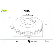 Valeo Bremsscheibe COATED 673050
