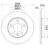 Hella Bremsscheibe Hinterachse Voll [Hersteller-Nr. 8DD355107-461] für VW, Skoda, Audi
