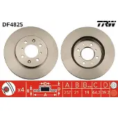TRW Bremsscheibe DF4825 vorne, belüftet, 1 Stück