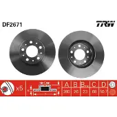 TRW Bremsscheibe DF2671 vorne, belüftet, 1 Stück