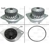 Valeo 506290 Kühlmittelpumpe Wasserpumpe mit Riemenscheibe passend für PEUGEOT 206 Schrägheck (2A/C) 106 II Schrägheck (1A, 1C) für NISSAN MICRA II