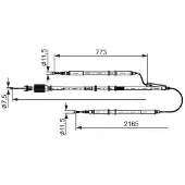 Bosch Seilzug, Feststellbremse [Hersteller-Nr. 1987482806] für Vauxhall, Opel