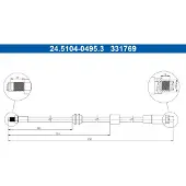 Ate Bremsschlauch 24.5104-0495.3