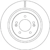 TRW Bremsscheibe DF6959 hinten, belüftet, hochkarbonisiert, 1 Stück