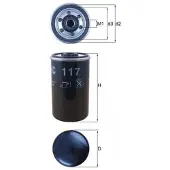 MAHLE ORIGINAL Kraftstofffilter KC 117