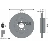 Textar Bremsscheibe 92253925 hinten, belüftet, 1 Stück