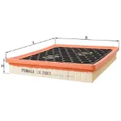 MAHLE ORIGINAL Luftfilter MAHLE LX 2683