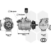VAN WEZEL Kompressor, Klimaanlage *** IR PLUS *** 5800K087